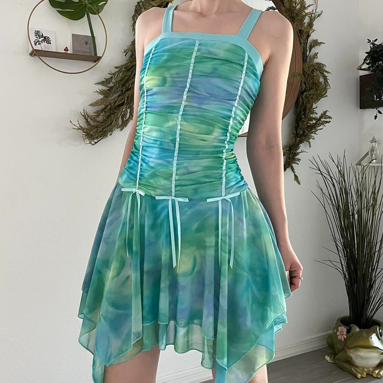 Whimsy in Watercolor Y2K Dress