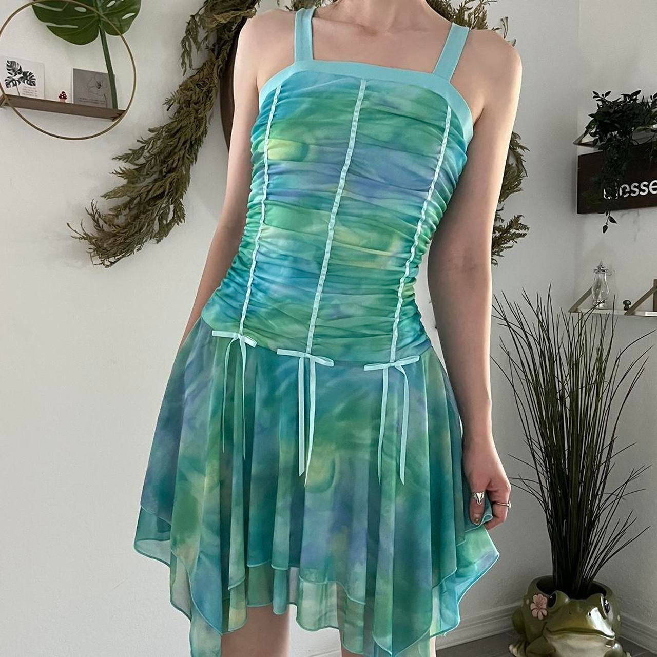 Whimsy in Watercolor Y2K Dress