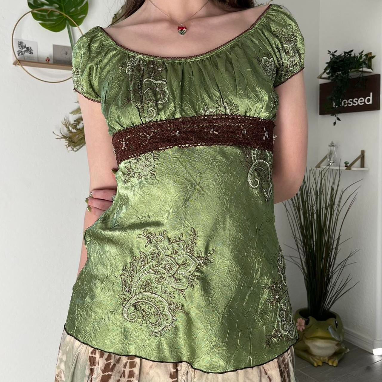 Fairy-Tale Empress Y2K Milkmaid Top