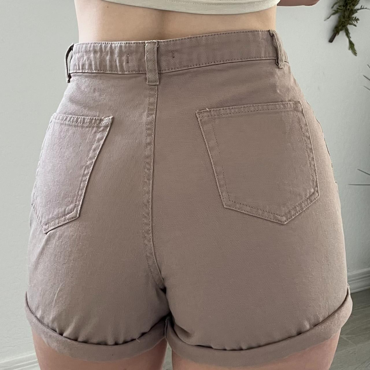 Versatile High-Waisted Tan Shorts