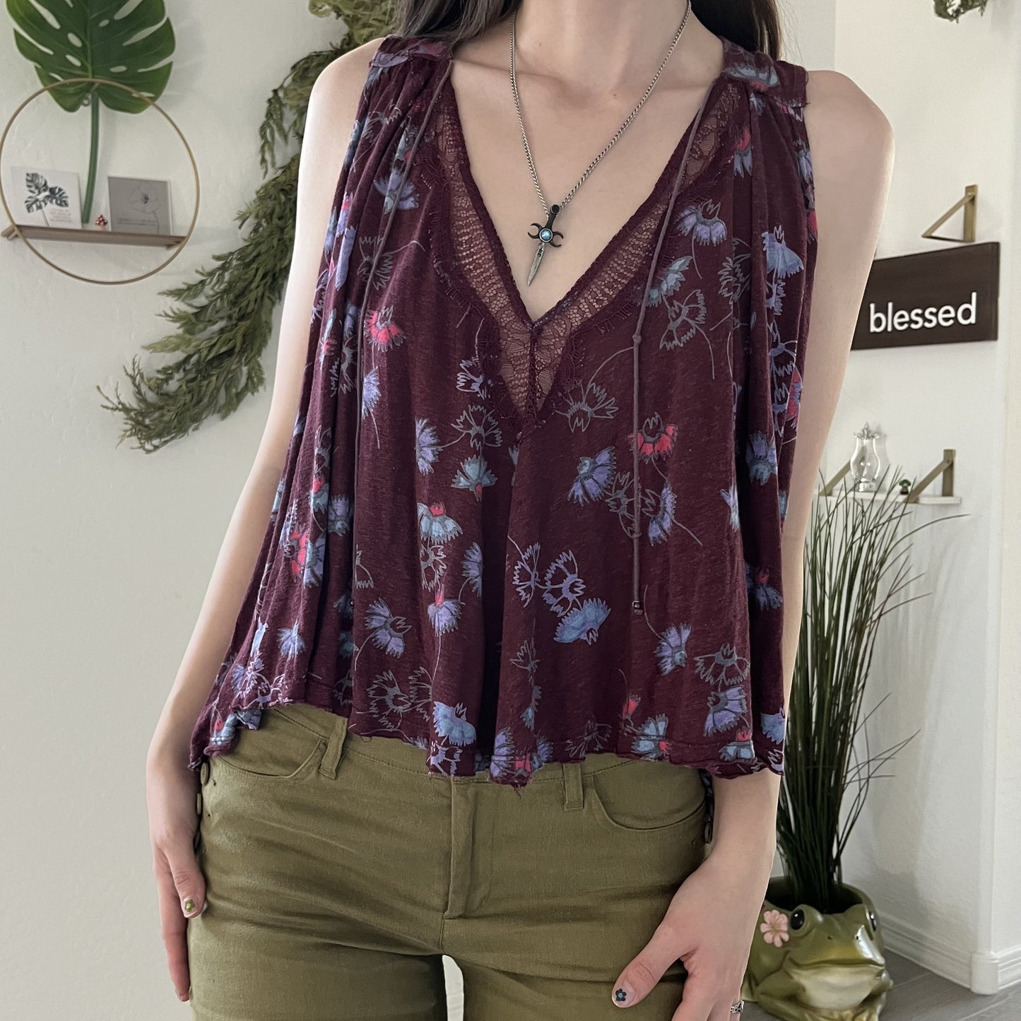 Free-Spirited Flower Lace Top