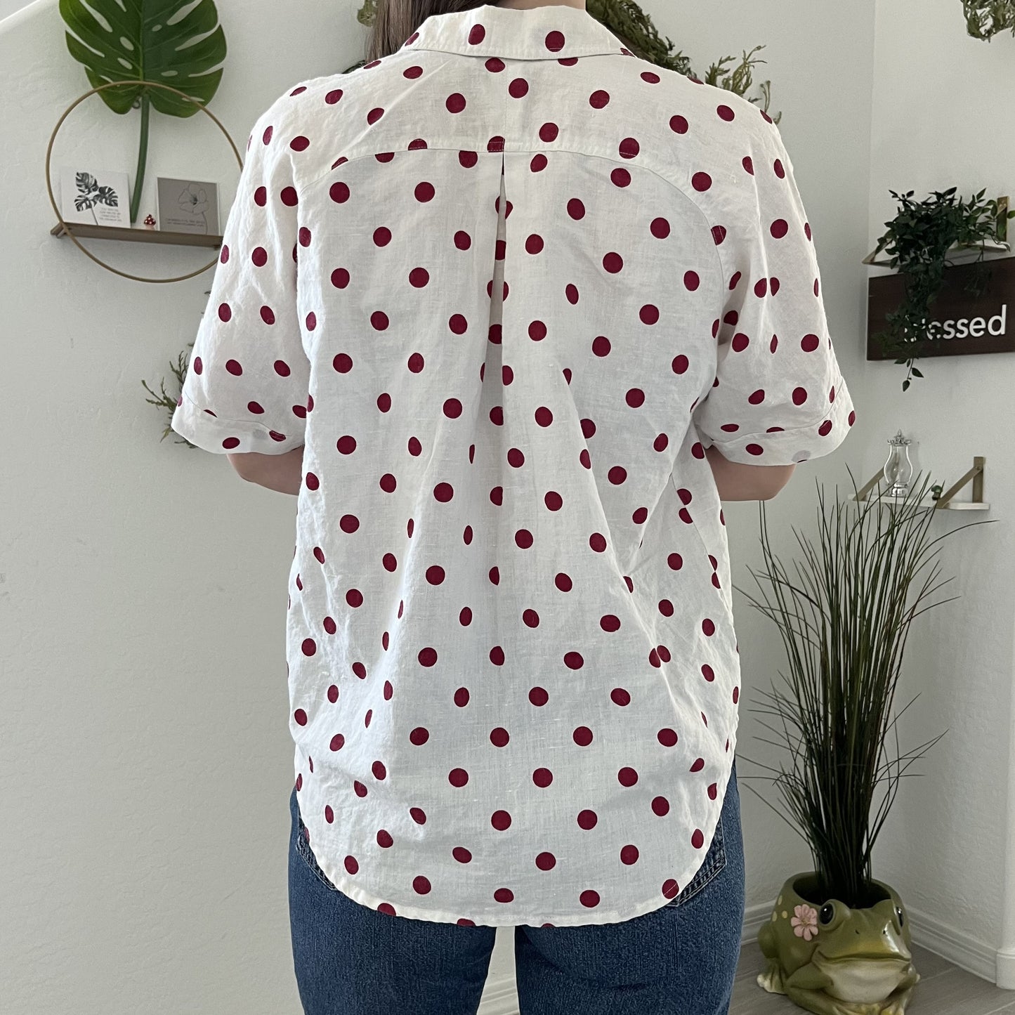 Polka Dot Vintage Button Up