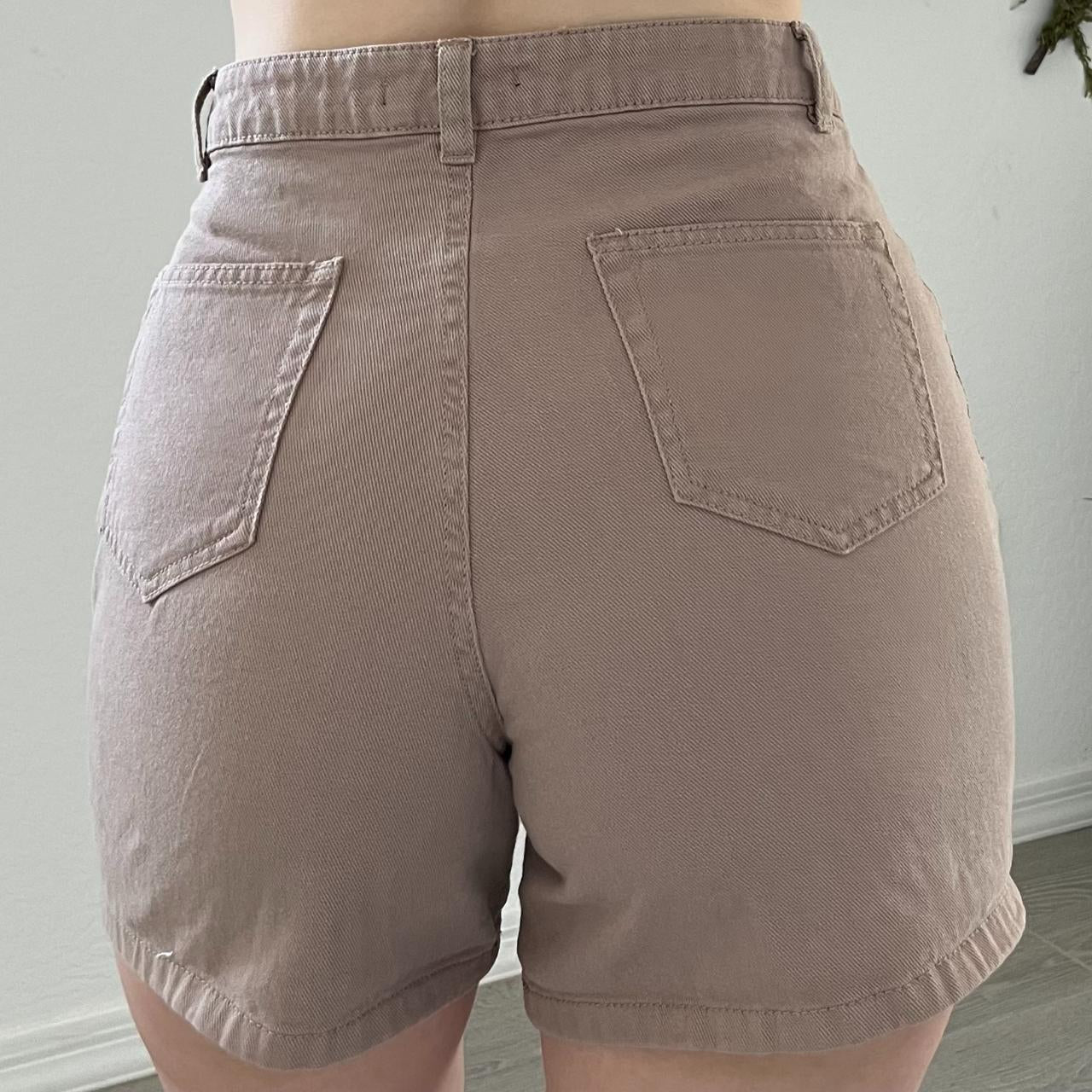 Versatile High-Waisted Tan Shorts