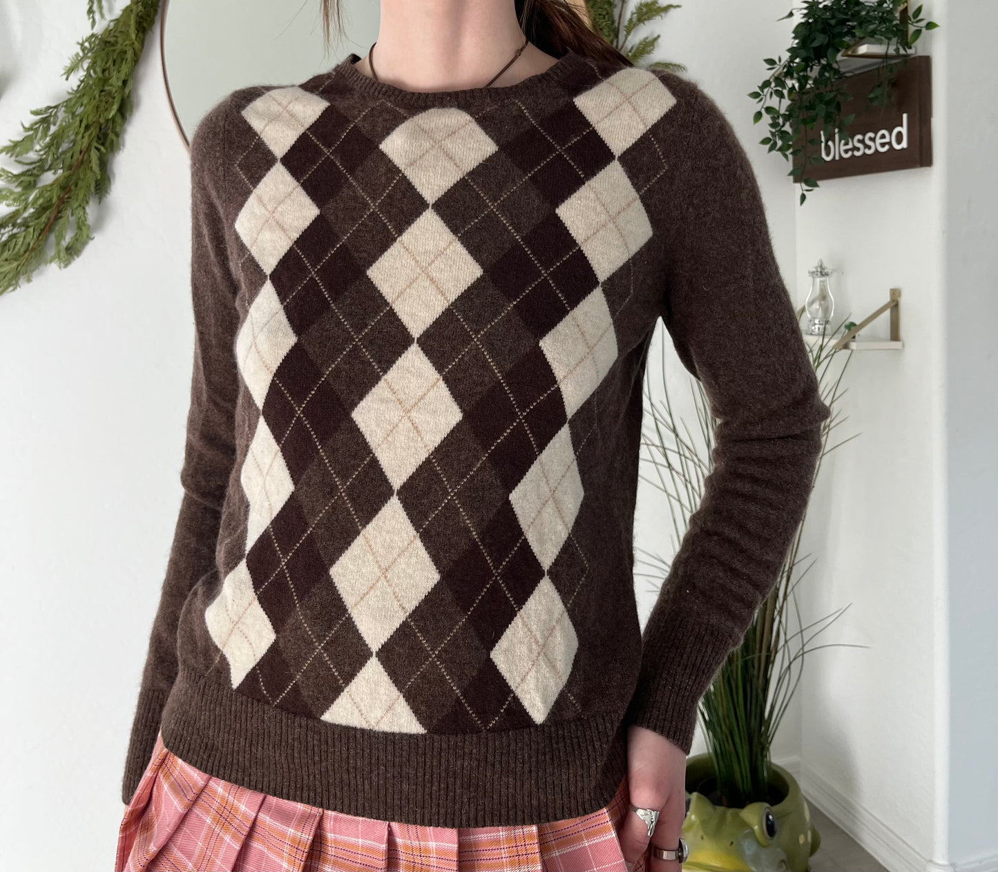 Argyle Cashmere Sweater