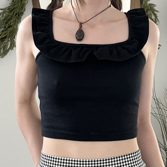 Bib Collar Crop Top